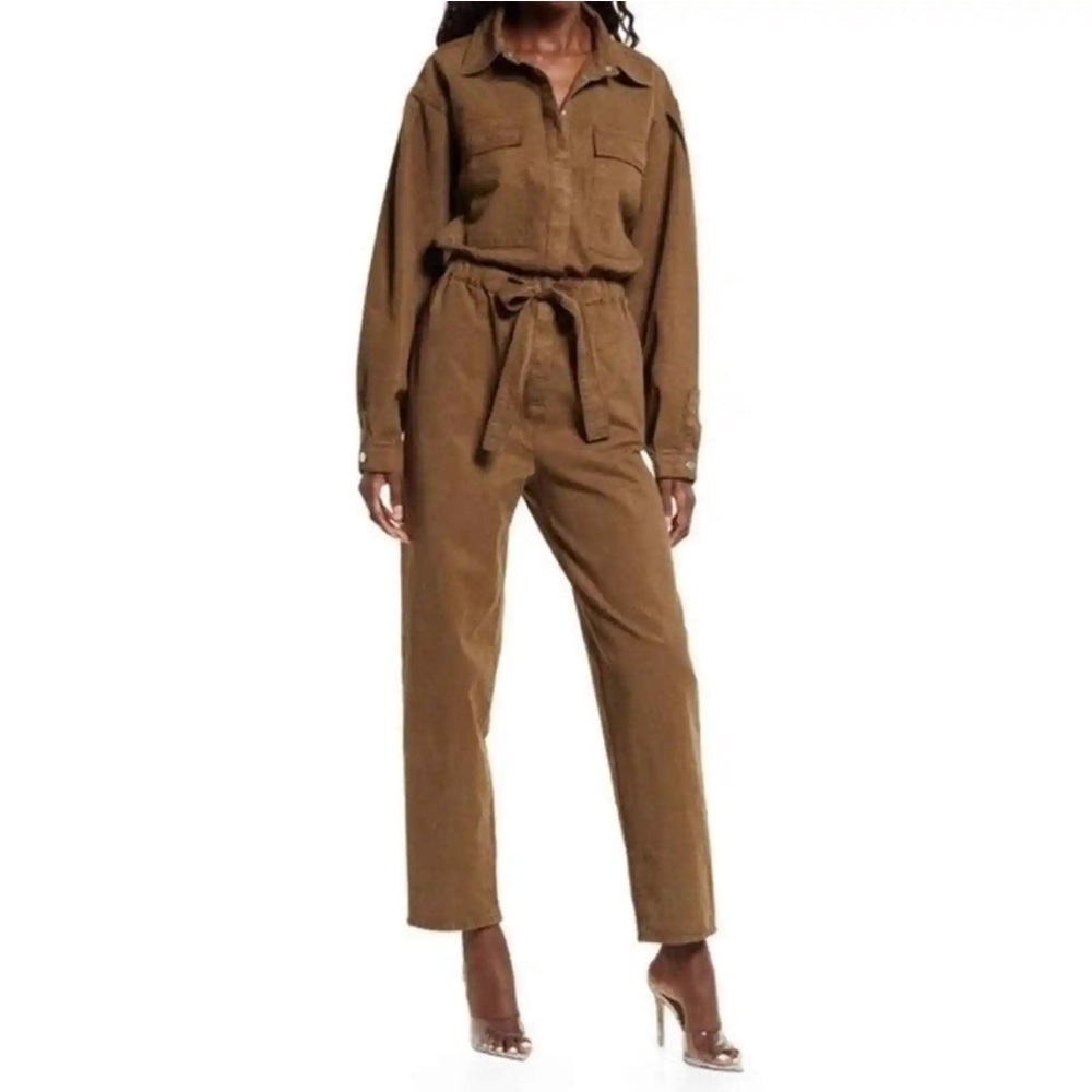 Good American Brown Utility Jumpsuit